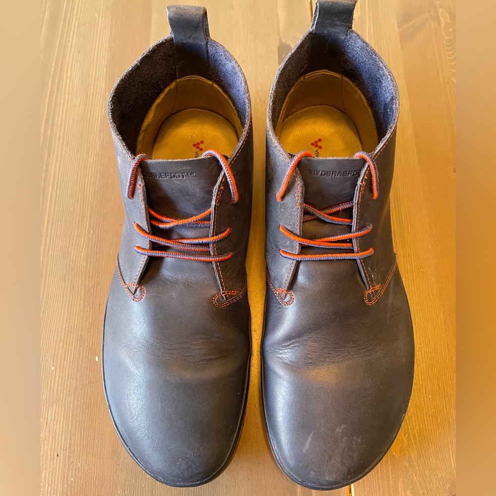 Vivo Barefoot Gobi 2 Urban Dark Blue with Red Stitching Leather Boots - Size 12 - Picture 5 of 10
